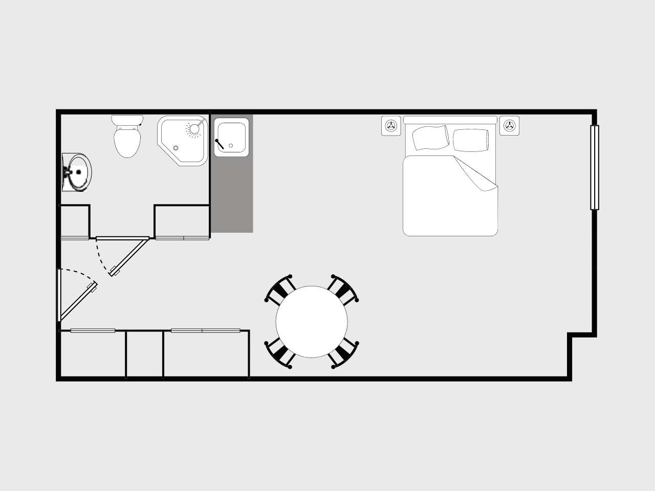 Chapel Street deluxe studio apartment example